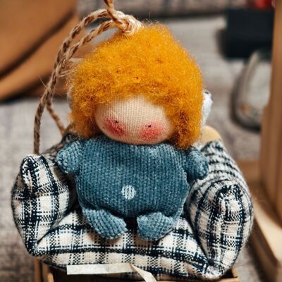 小草包布艺萌娃中草药香包娃娃手机包包挂件手工祈福毛绒玩偶挂饰