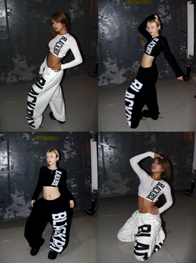 BLACKBOX黑盒子原创大印花美式宽松休闲直筒卫裤男女同款