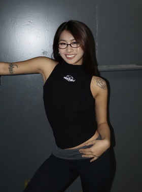 BLACKBOX正反两穿半高领背心女高弹百搭紧身爵士上衣无袖打底衫