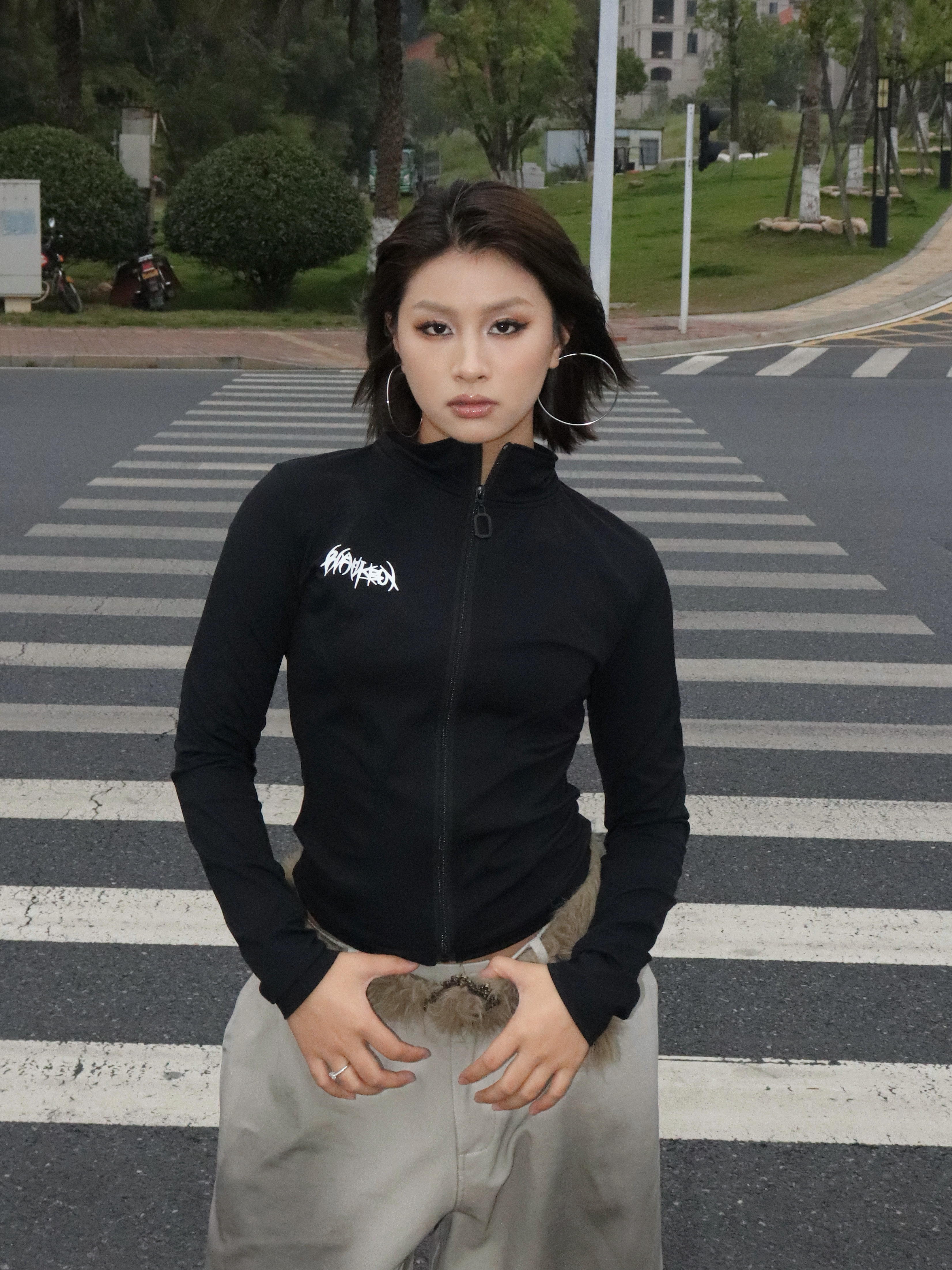 BLACKBOX美式拉链立领透气防晒速干衣男女同款上衣