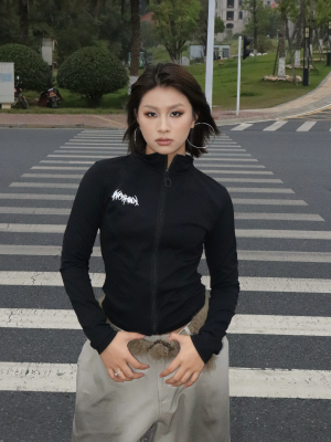 BLACKBOX美式拉链立领透气防晒速干衣男女同款上衣