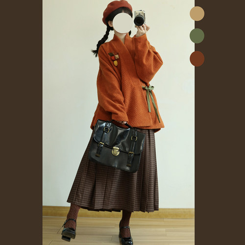 梦屿盛 朱颜 对穿交短袄多色可选秋冬款明制汉服复古日常通勤可穿