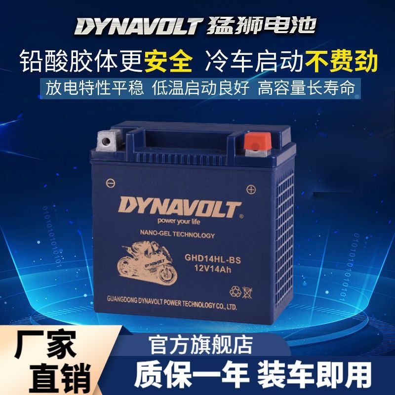 猛狮摩托车电池YTX12v14L哈雷883电瓶X48硬汉1200通用750/V72X72