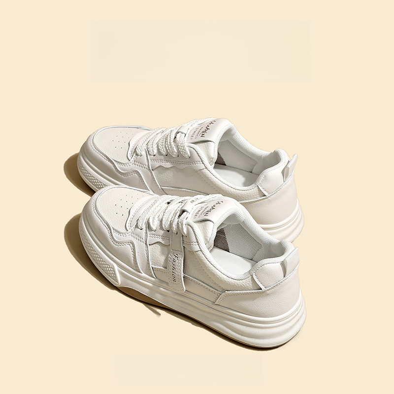 爆款巨好看小白板鞋女款2025年春秋冬新款厚底休闲运动女鞋白鞋子