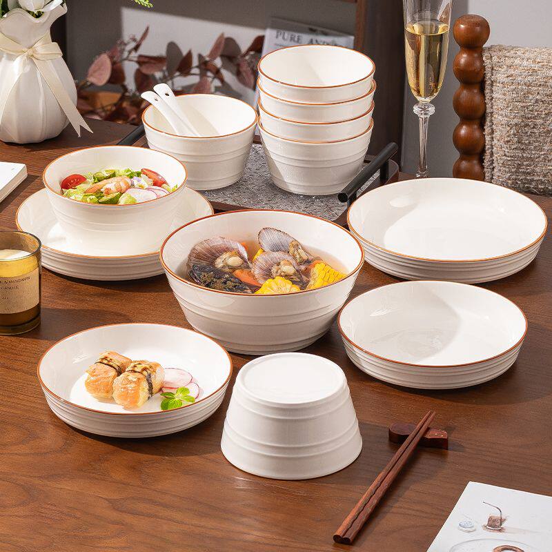 碗盘套装家用新款陶瓷碗碟筷餐具创意高级感饭碗盘子菜盘一套组合,餐饮具,碗,淘宝优惠券,粉丝福利购,淘宝优惠卷