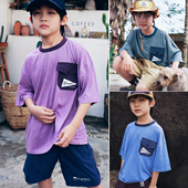 男童露营上衣透气半袖 山系户外儿童吸湿排汗速干短袖 T恤2025夏装