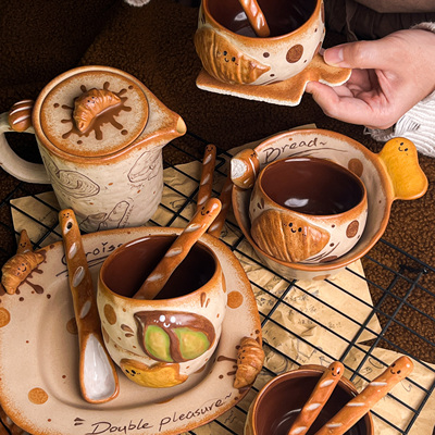 脑洞手工陶瓷面包蛋杯咖啡杯