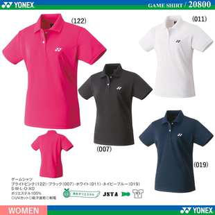 JP版 吸汗速干20800 23年新款 尤尼克斯yonex女网球羽毛球服polo衫