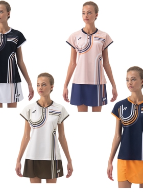 现货25年JP版YONEX尤尼克斯女款羽毛球大赛服短袖20854 短裙26156