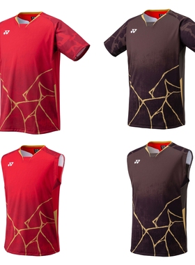 现货jp版25年尤尼克斯yonex羽毛球大赛服日本队男短袖10730 10731