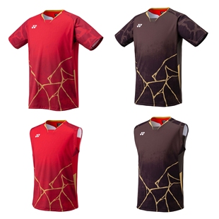 现货jp版25年尤尼克斯yonex羽毛球大赛服日本队男短袖10730 10731