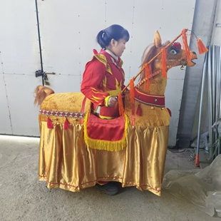 白龙马红马白马 旱船大马道具舞龙舞狮道具戏剧秧歌表演道具
