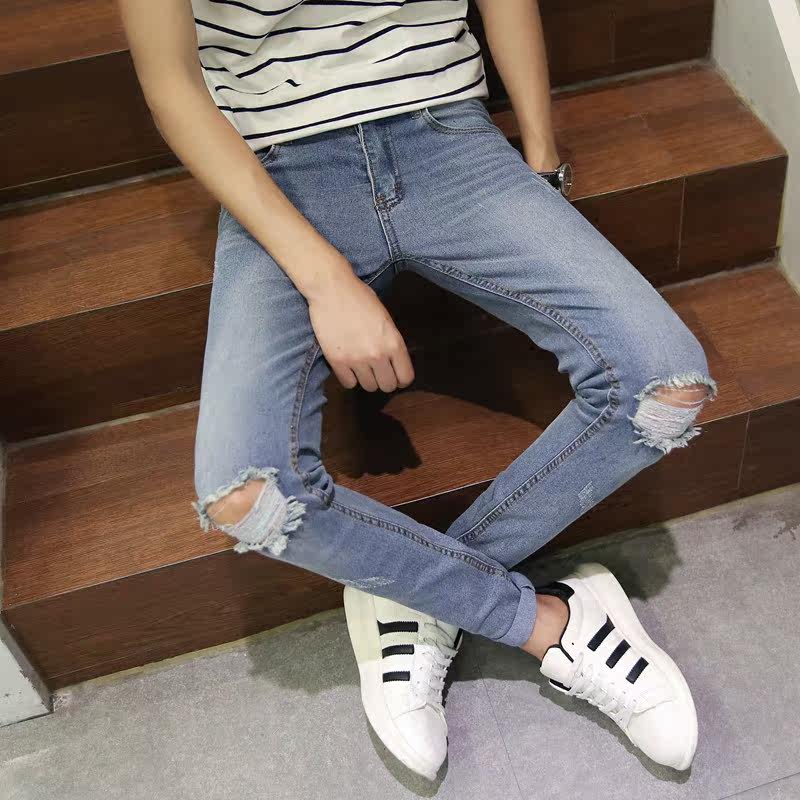 Jeans pour adolescent pieds Slim pour été - Ref 1467528 Image 1