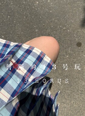 【荷鲁斯的13号玩偶】格凛小姐原创JK制服红刺绣蓝色格裙大田子格