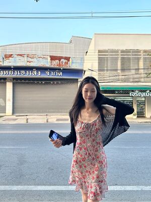 oker章壳儿正品～碎花吊带裙度假风短裙法式复古26夏季新款A855