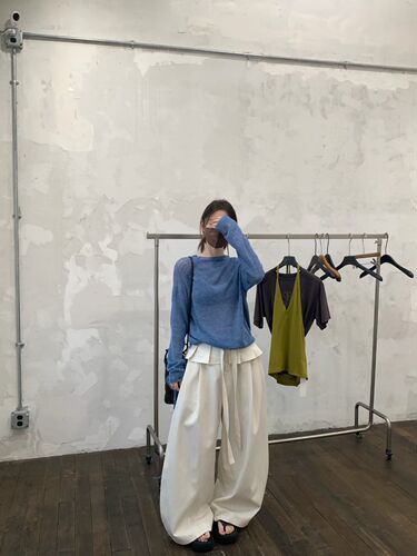 Focuse正品～毛衣套头针织衫显白+花边休闲裤阔腿直筒26春夏季