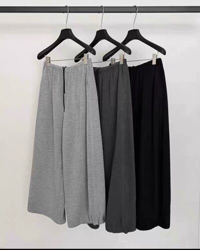 low flat正品～松弛感松紧腰抽绳宽松慵懒卫裤可束脚休闲裤子