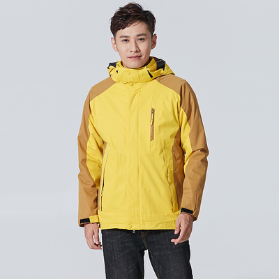 户外春秋加厚保暖冲锋衣套装女防风防水透气脱卸内胆运动登山服冬