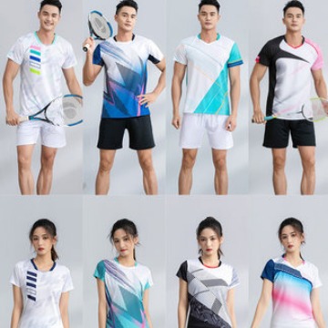 2023新款羽毛球服女装夏套装男运动服兵乓网球衣专业大赛训练