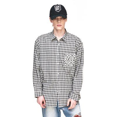 UNHOOD衬衣2025年春季男士长袖休闲上衣潮流痞帅格子衬衫外套男