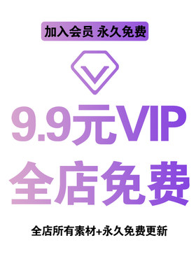 会员VIP全店免费(素材自选平面设计海报展板美陈PSD/ai/cdr模板）