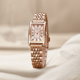 复古小方表1252 聚利时手表女轻奢高级钢带女表正品 官方补贴价