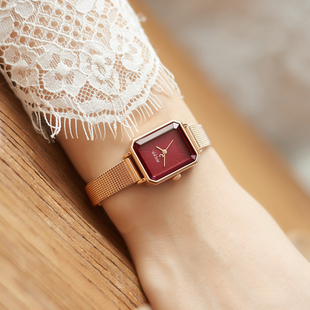 聚利时女士方形简约轻奢精致手表高级小众女表1223 补贴福利价