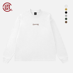 CLOT 刺绣Logo竹节棉长袖 T恤 陈冠希主理 榫卯系列 CLOTTEE