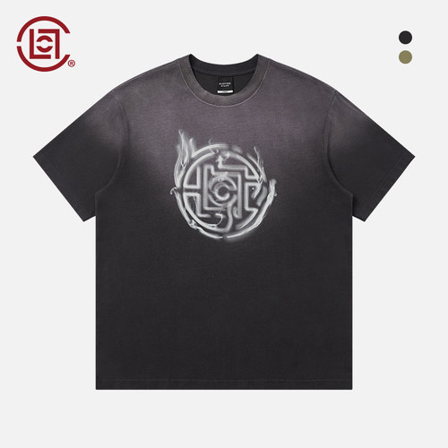 CLOT渐变水洗烟雾短袖T恤