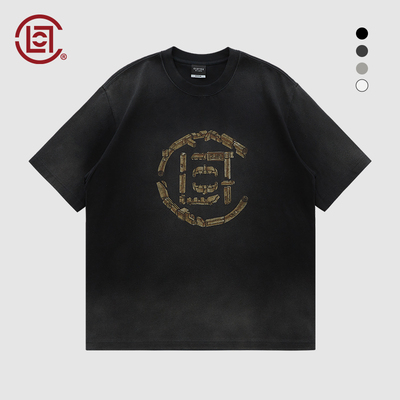 CLOT榫卯结构拼接Logo短袖T恤