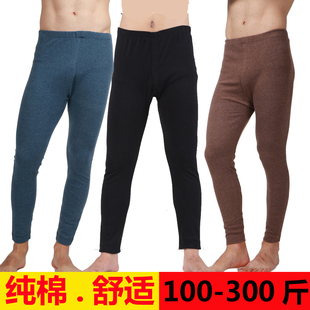 秋冬加肥胖子加大码超大号300斤宽松保暖秋裤高腰纯棉打底棉裤男