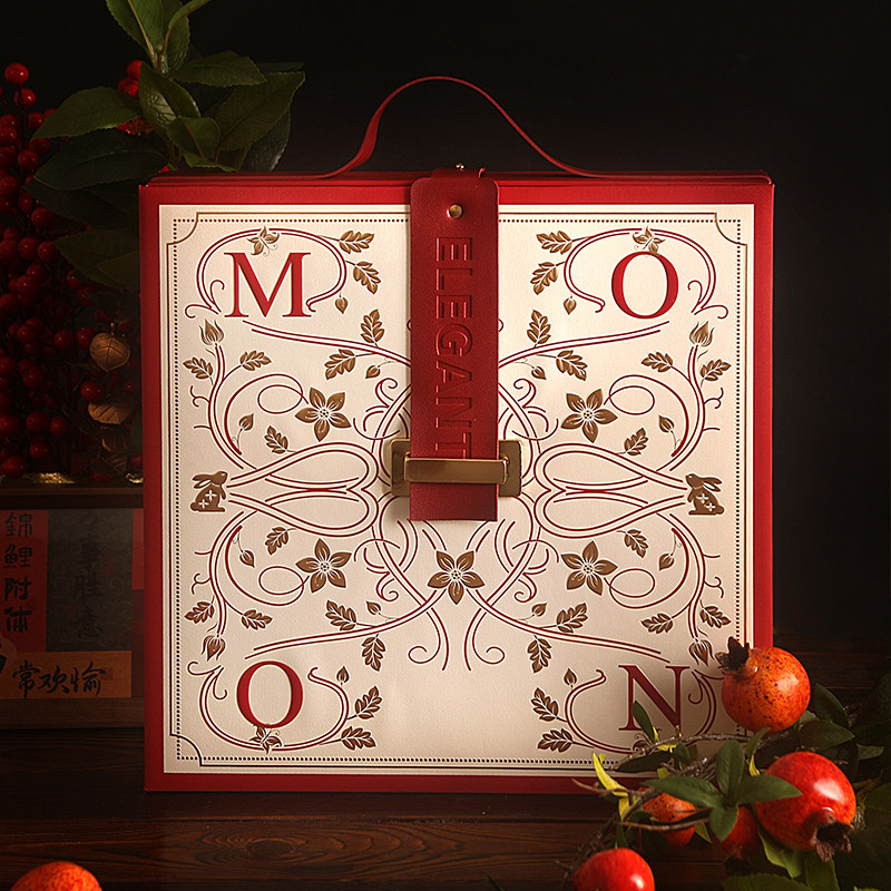 2025新款中秋10粒装月饼盒礼盒 100g手提送礼包装盒空盒高级高端