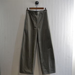 高腰阔腿慵懒风军绿色长裤 金诚家jinchengjia女装 2026春款