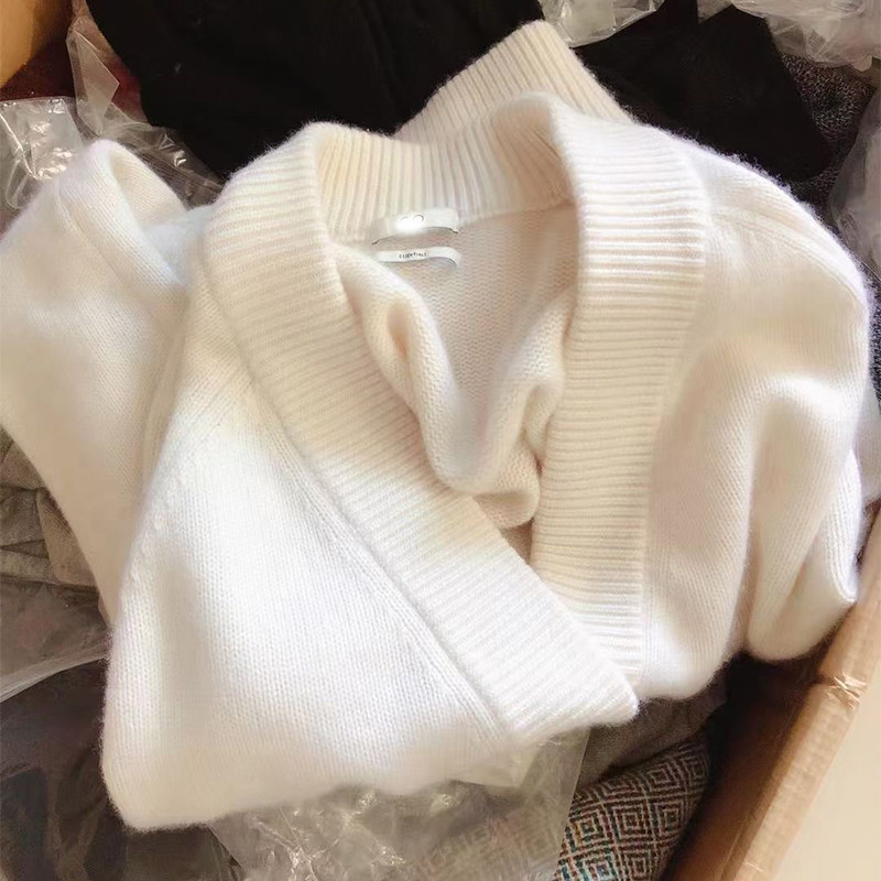 美系CO家sweater 羊绒衫 极简风加厚洋气大V领纯色外穿毛针织开衫使用感如何?
