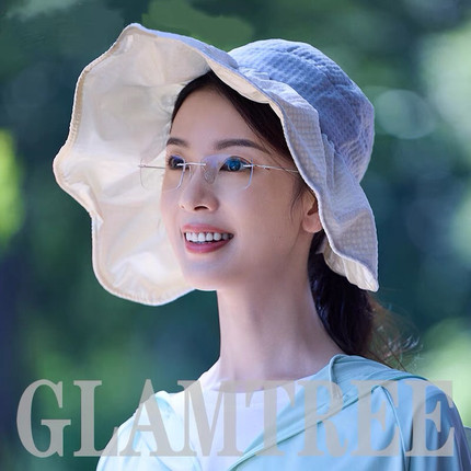 白晓荷同款帽子夏季户外遮阳帽女防晒防紫外线2025新款折叠大帽檐