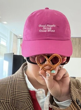 权志龙韩国同款2026美式复古棒球帽男女同款字母软顶鸭舌帽遮阳帽