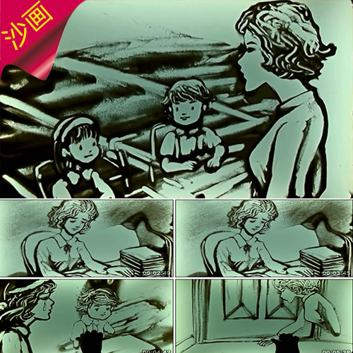 沙画感恩老师教师节  老师妈妈  妈妈老师 老师我想你 视频素材