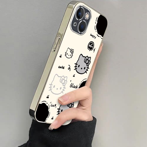 适用苹果13手机壳儿iPhone猫爪kt猫十三新款套iohone硅胶iponhe纯色lphone全包f防摔ihpnoe苹里外壳子1防尘le