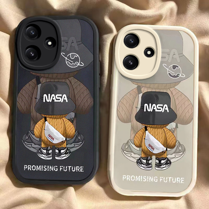 适用红米note13R手机壳pro新款Redmi12turb全包noto11tpro+防摔11se硅胶套小米note10/95G男女7/8pro背影潮熊