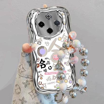 适用vivoy300Pro手机壳新款y200/y78/y77e镂空哈哈哈y76s硅胶套vovoy5s/y73sy71t防摔y93s85a女y70s电镀y3s潮