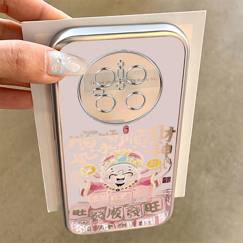 适用华为mate70手机壳新款mate60/50/40pro顺风顺水财神mete30e防摔硅胶M60RS全包软壳mate20por电镀mate10高