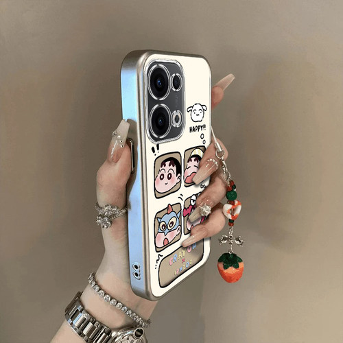 适用oppoReno13手机壳Pro新款reno12/11/10镜头全包reon7/6/5防摔9/8por+硅胶套rone4se四宫格小新镂空外壳2Z