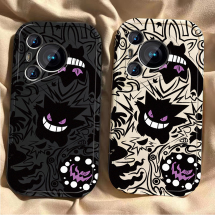 适用华为Pura80Pro手机壳Pure80Ultra保护套P80U新款硅胶镜头全包防摔外壳Prua十Puro加Puar男女紫眼耿鬼