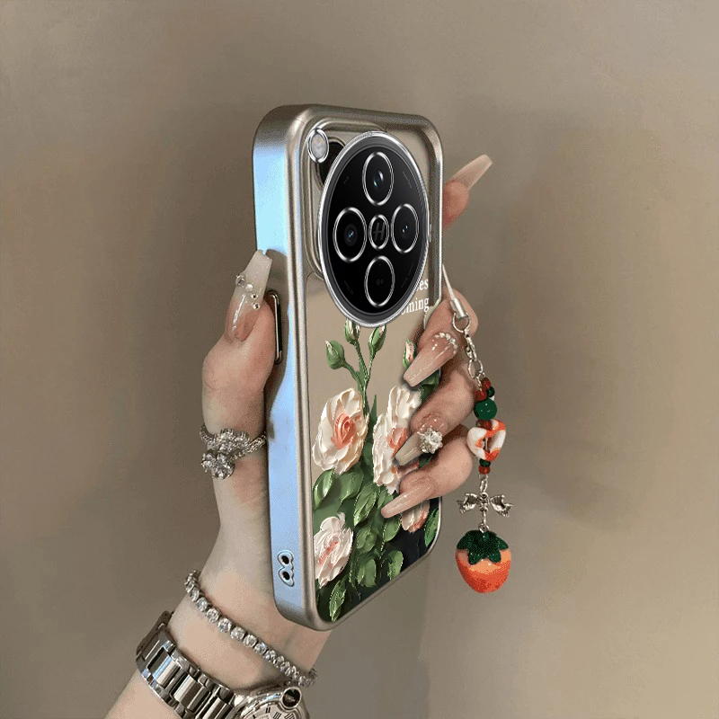 适用OPPOFindX8s手机壳白色玫瑰FindX8Ultra保护套X8s+新款OPPO硅胶Find全包防摔0PP0加OPX十OPPOX男女