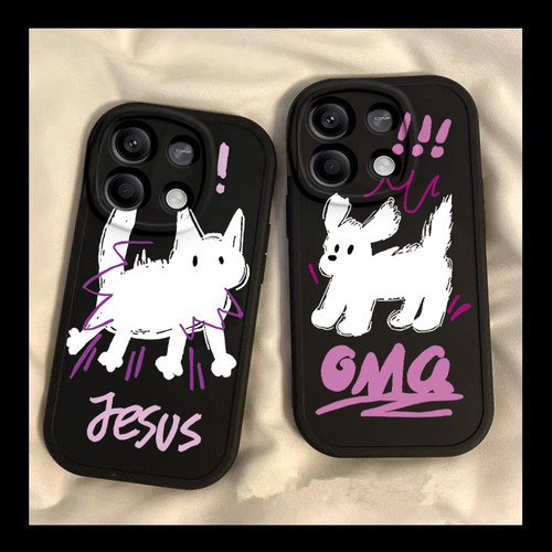 适用红米Note13Pro手机壳RedmiNote13Por+保护5G套Redmi小米新款135G惊吓猫狗noto全包nont防摔not男女外壳十