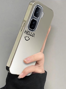 适用iqooneo10/9pro手机壳新款vivoiqooneo8嗨喽笑脸ipooneo6se全包防摔iq00neo7/5软硅胶icooneo3电镀高级