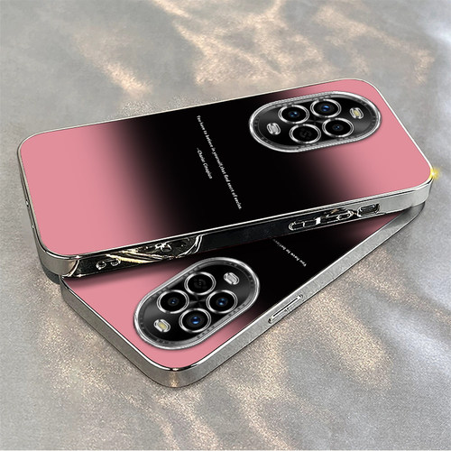 适用华为nova13pro手机壳12/11SE新款Nova10por渲染黑粉英文Hinove9硅胶novo87防摔n0va6电镀nava5ipr0女4e3