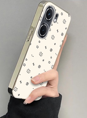 适用iqooneo10/9pro手机壳新款vivoiqooneo8星星猫猫ipooneo6se全包防摔iq00neo7/5软硅胶icooneo3电镀高级感