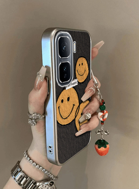 适用iqooneo10/9pro手机壳新款vivoiqooneo8三个笑脸ipooneo6se全包防摔iq00neo7/5软硅胶neo3电镀高级感