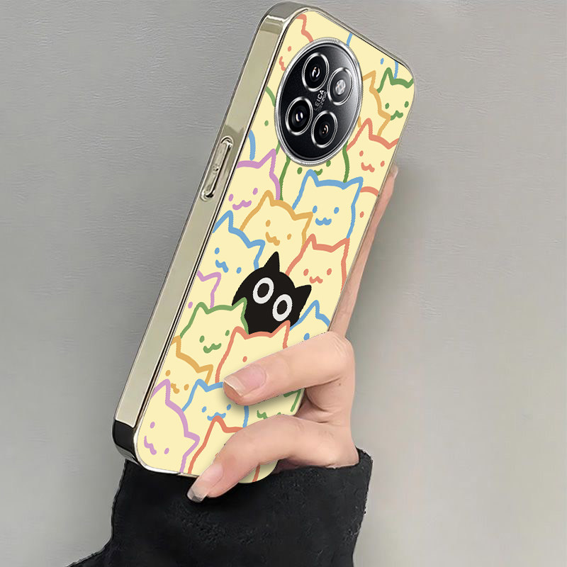 适用小米civi4pro手机壳新款CIVI3软红米10Xpro5G全包防摔Redmi9A10a电镀硅胶套cviv1s一只黑猫2男女高